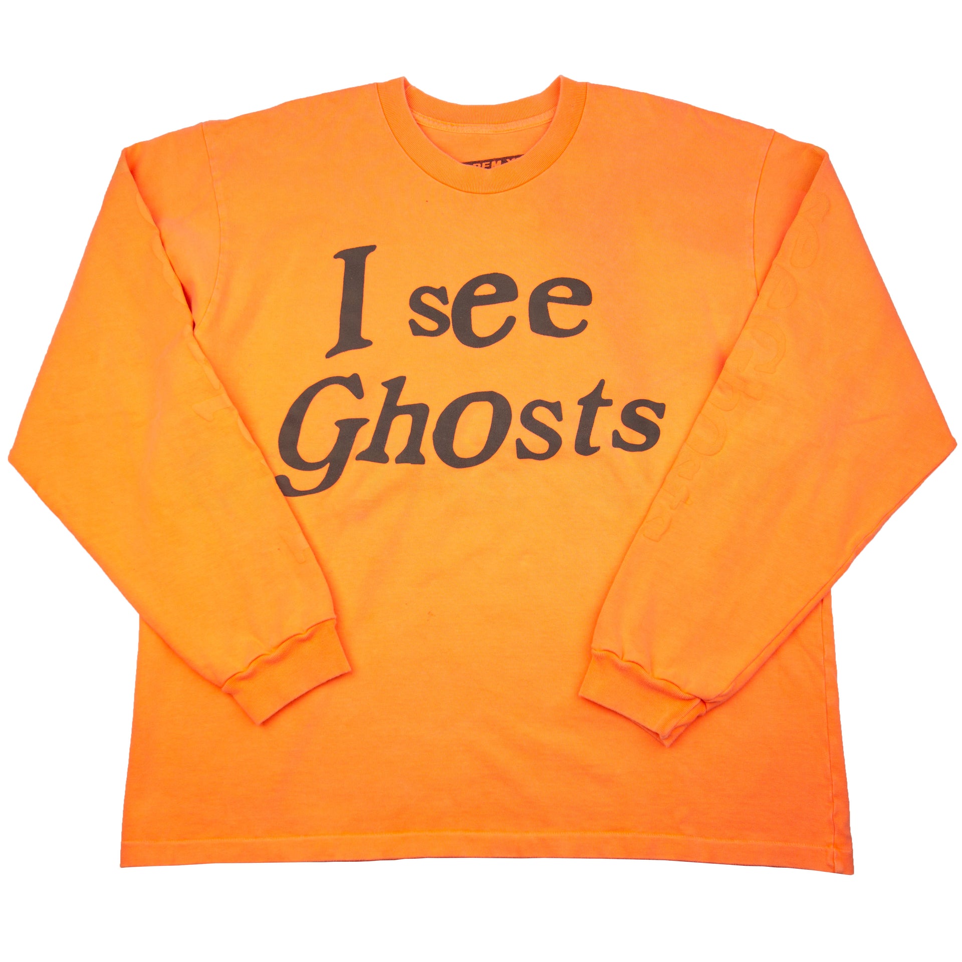 Cactus Plant Flea Market Orange Kids See Ghost Flog Gnaw L/S PRE-OWNED