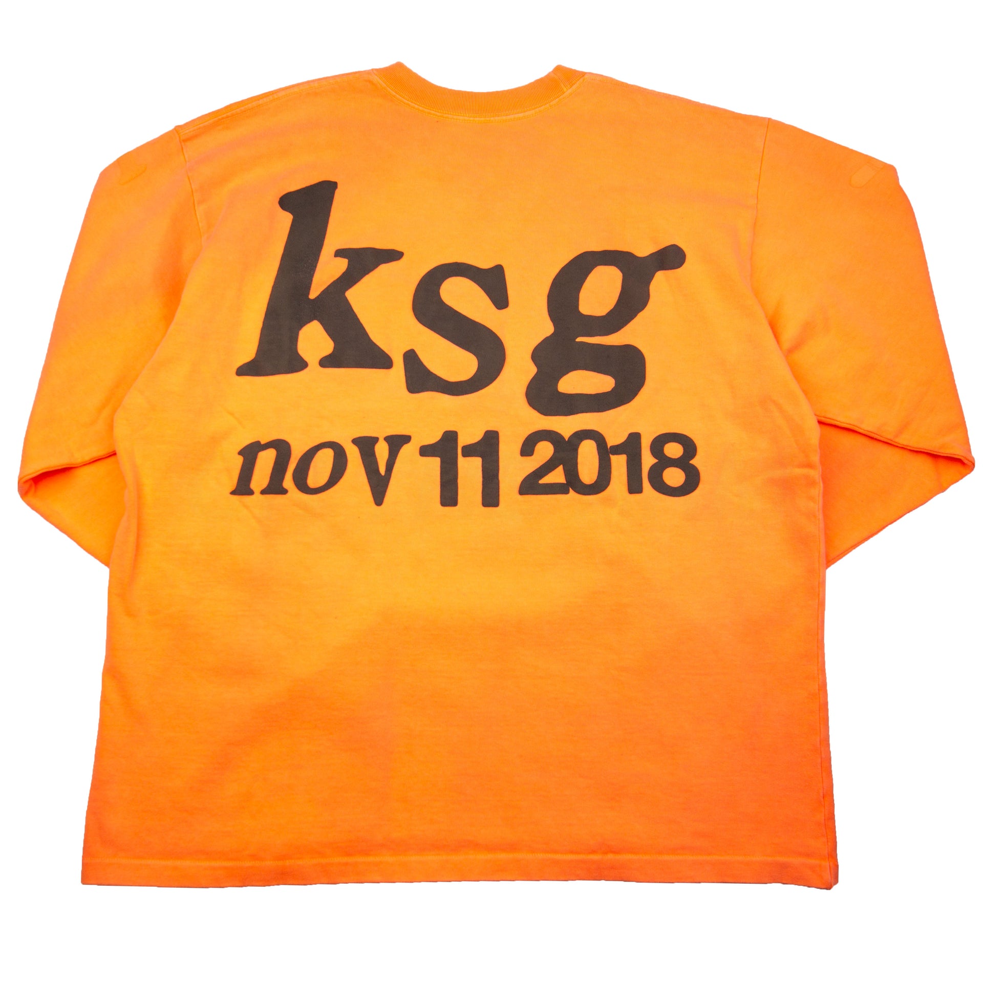 Cactus Plant Flea Market Orange Kids See Ghost Flog Gnaw L/S PRE-OWNED