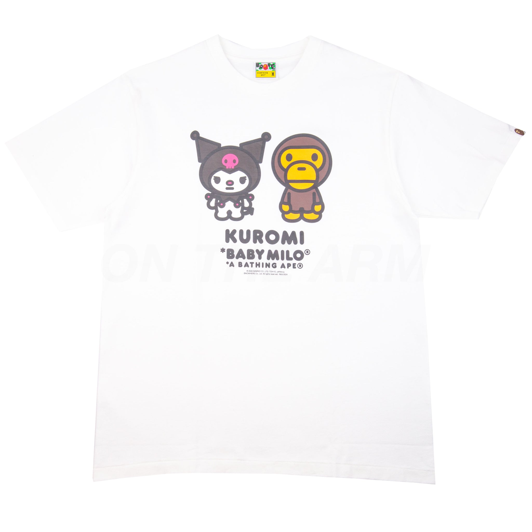 Bape White Sanrio Baby Milo Kuromi Tee
