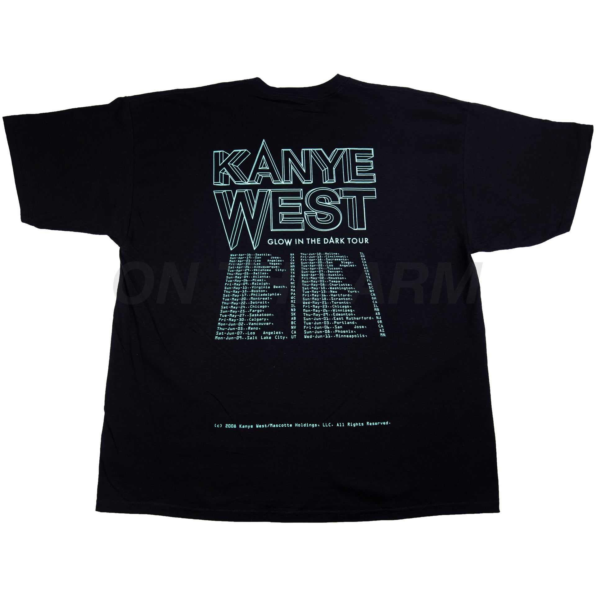 Vintage Black Kanye West Glow In The Dark Tour Tee (2007)