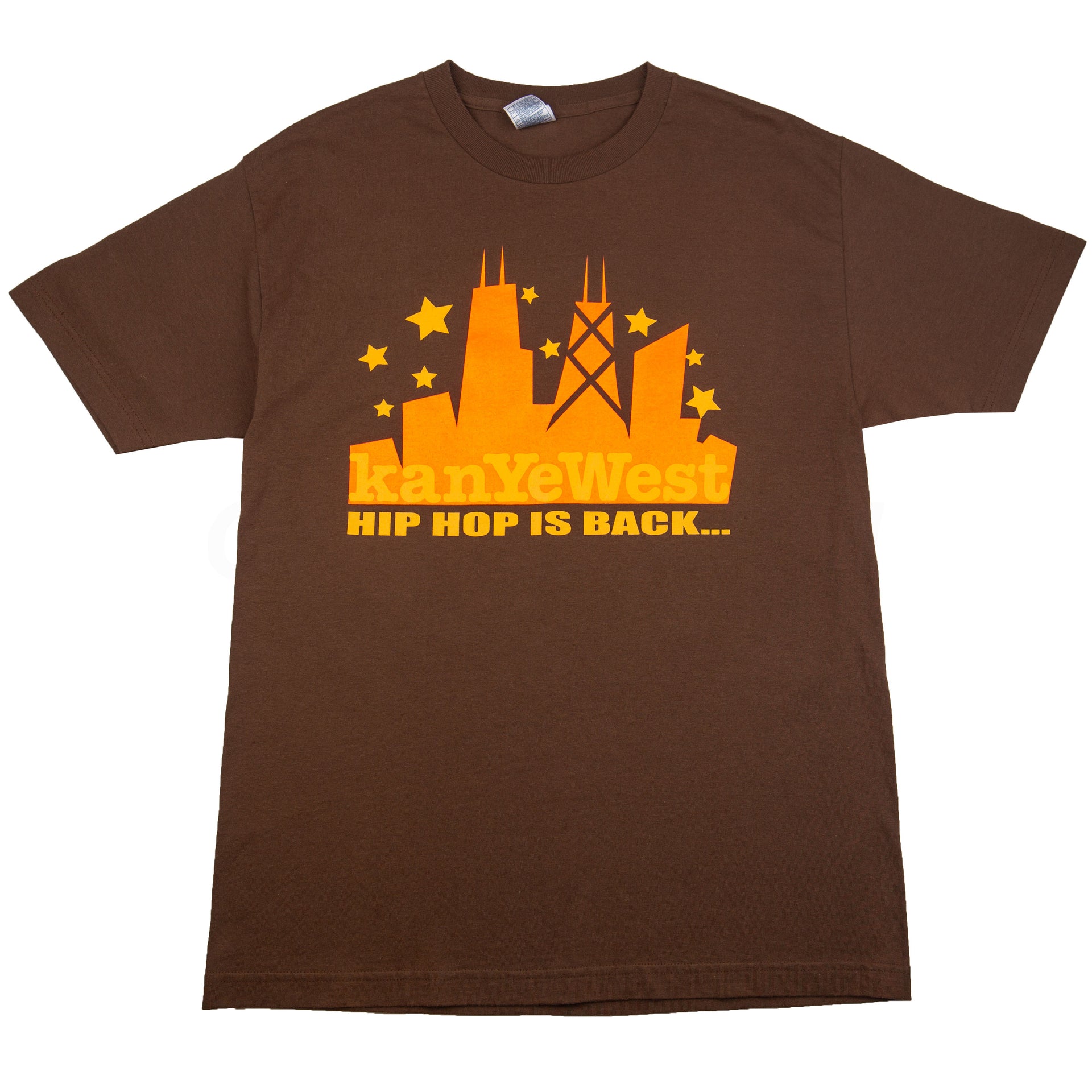 Vintage Brown Kanye West College Dropout Skyline Tee (2000's)