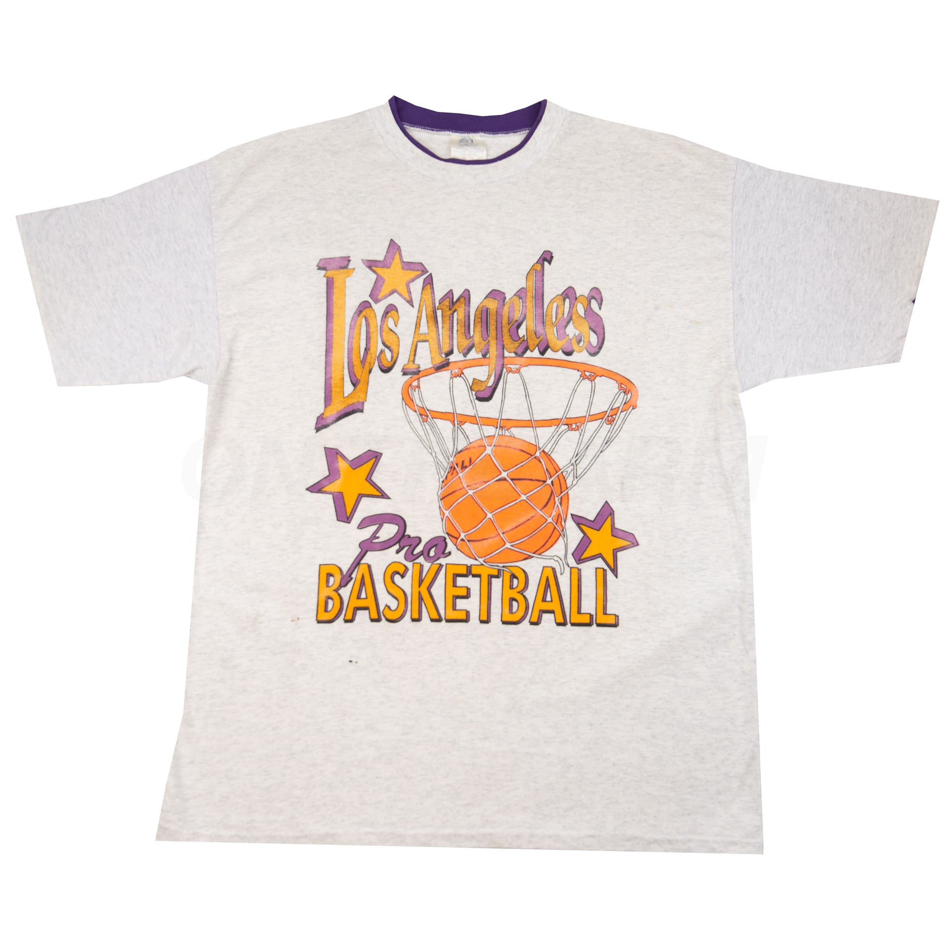 Vintage Grey LA Lakers Bootleg Tee (1990's)