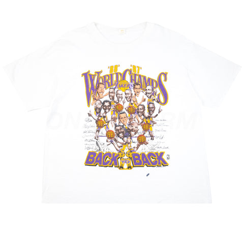 Vintage White LA Lakers World Champs Tee (1988)