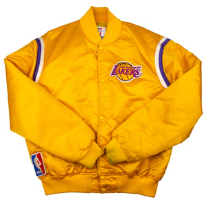Vintage Yellow LA Lakers Starter Satin Jacket (1990's)