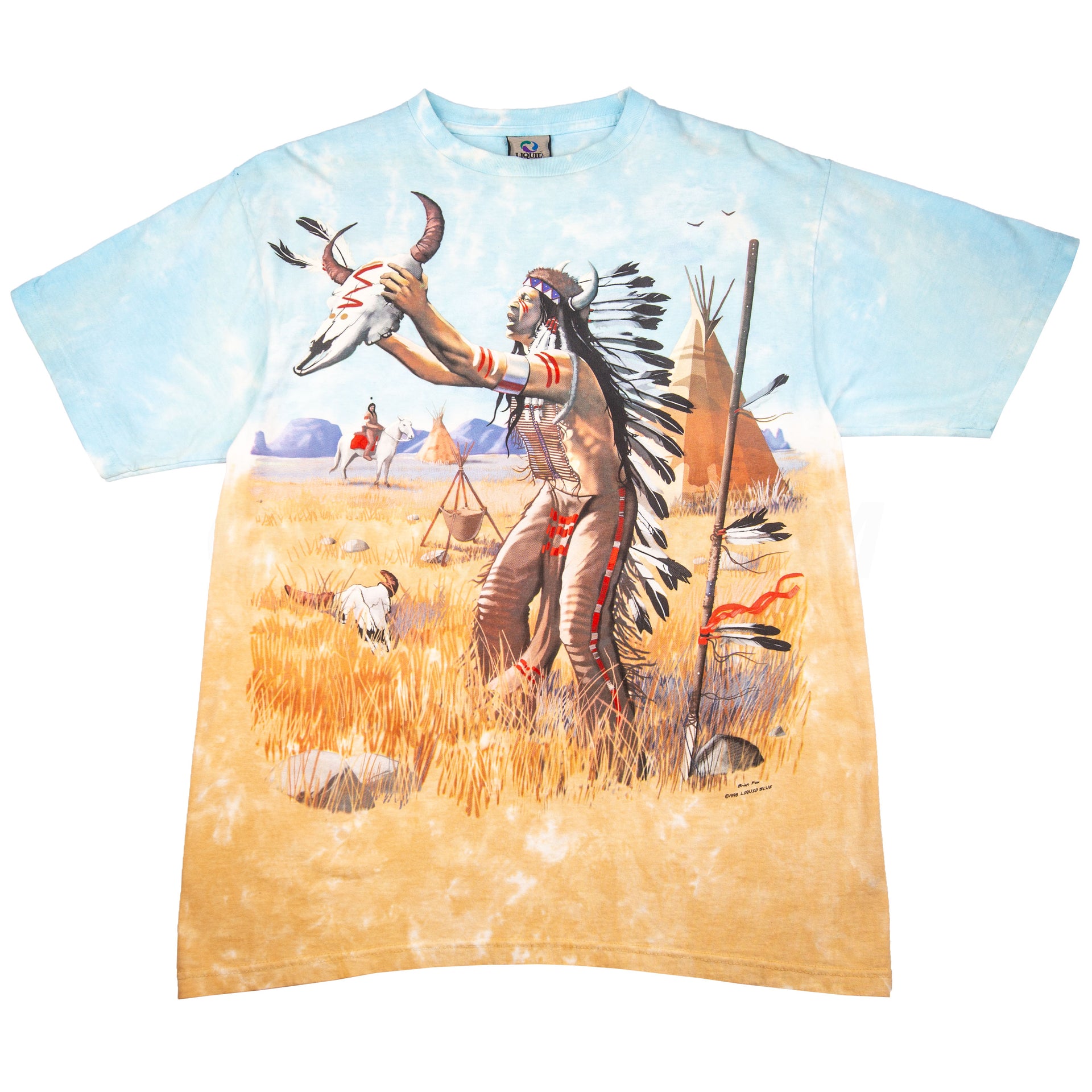Vintage Liquid Blue Native American Tee (1998)