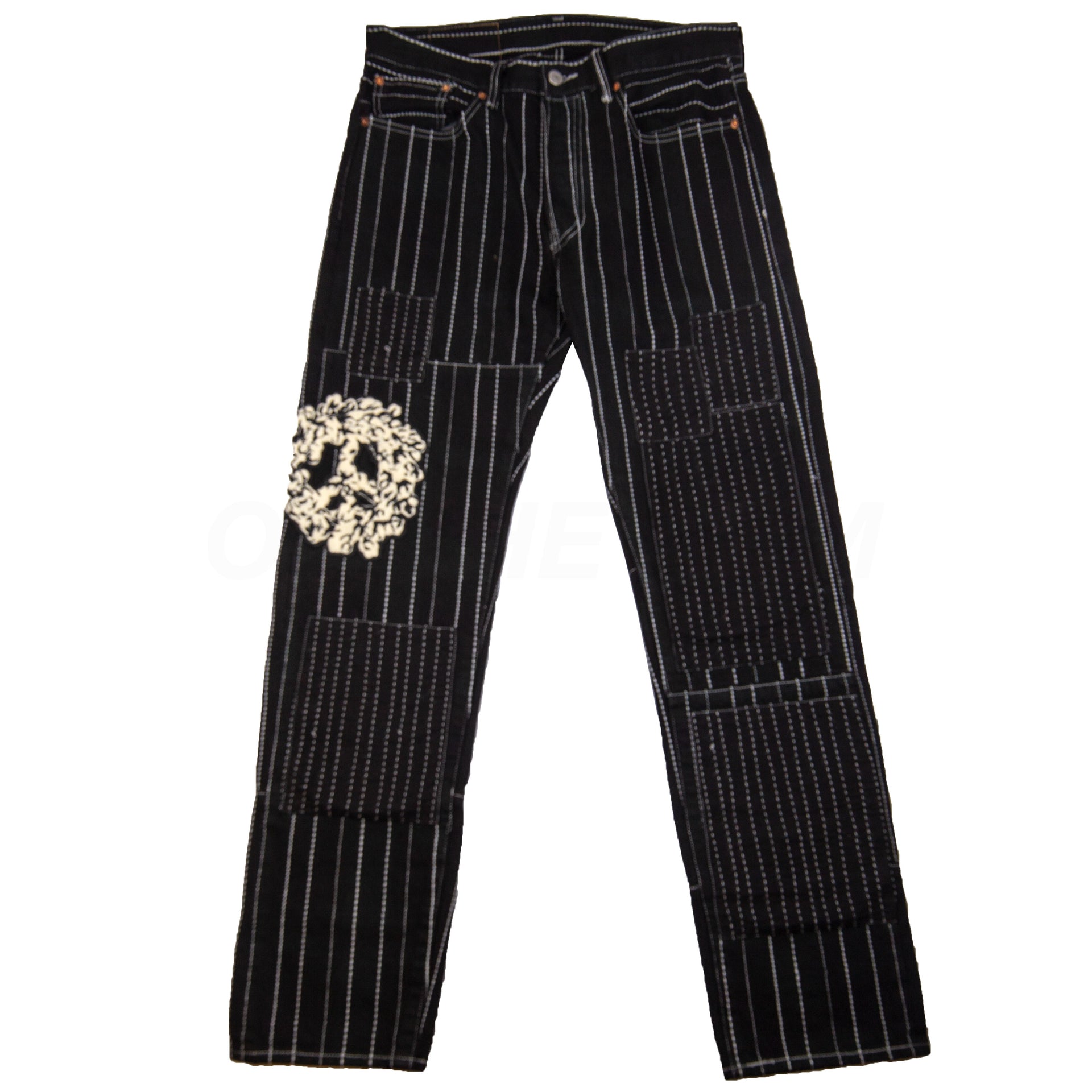 Denim Tears Black Peace Patchwork Levi's Pants PRE-OWNED