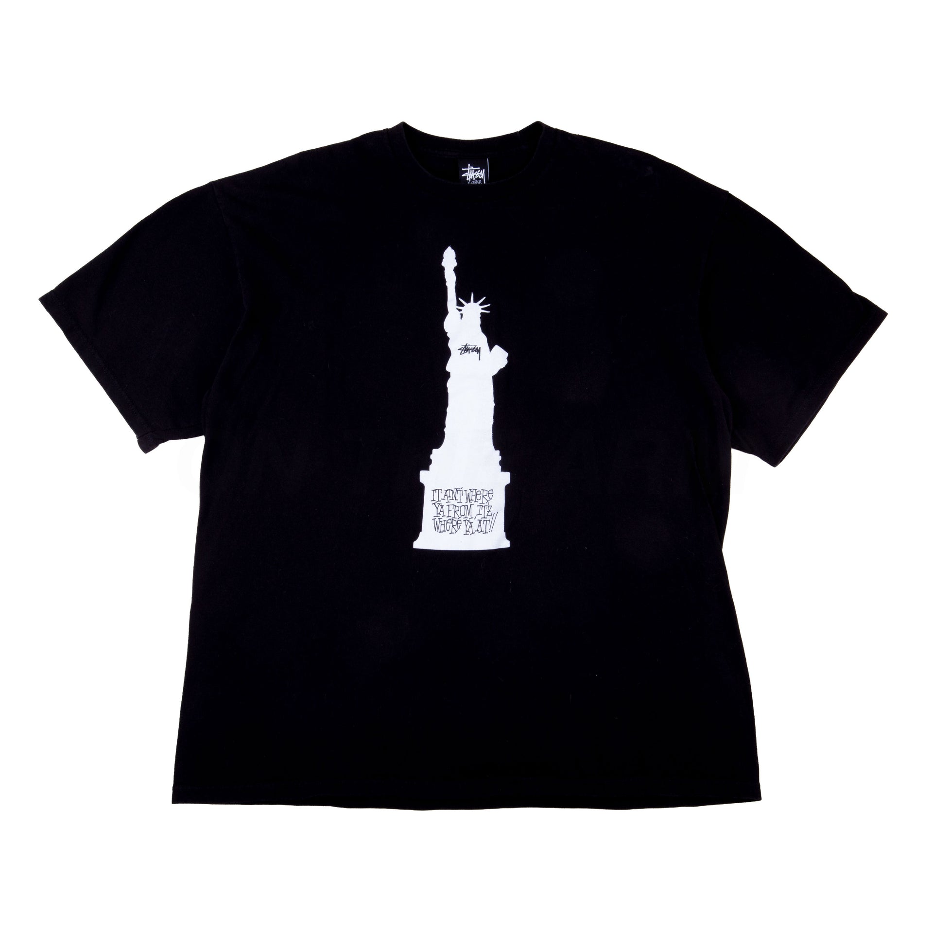 Stussy Black Statue of Liberty Tee PRE-OWNED