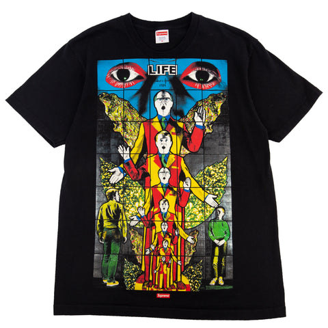 Supreme Black Gilbert & George Life Tee PRE-OWNED