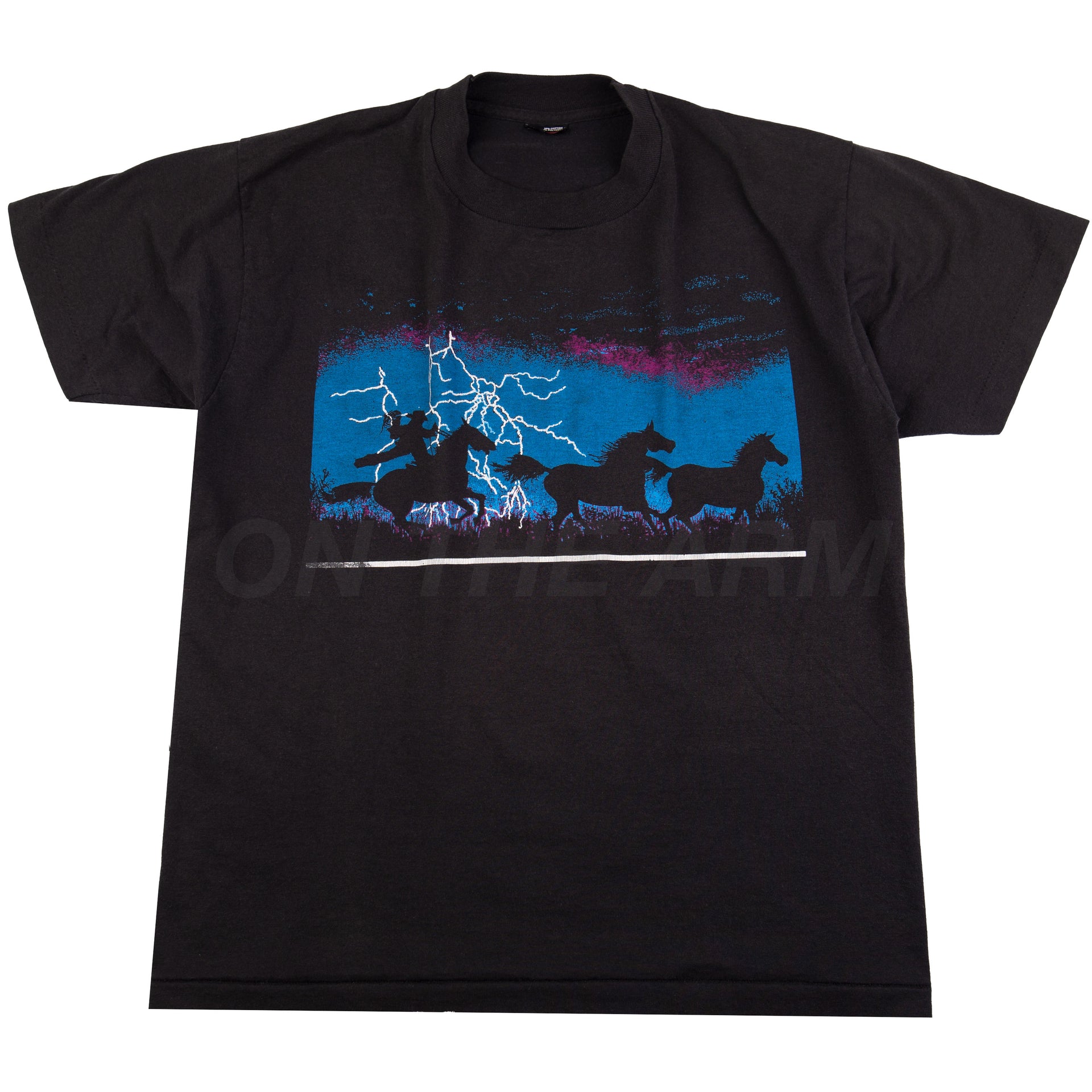 Vintage Black Cowboy Lightning Tee (1990's)