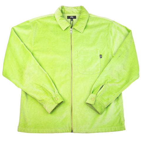 Stussy Lime Velour Jacket PRE-OWNED
