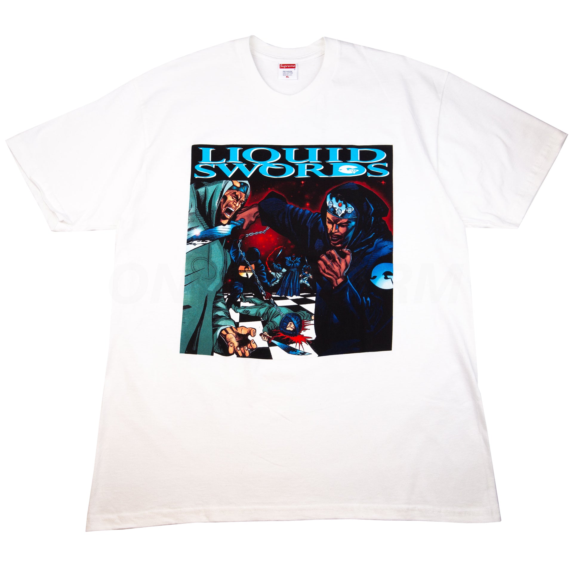 Supreme White Liquid Swords Tee