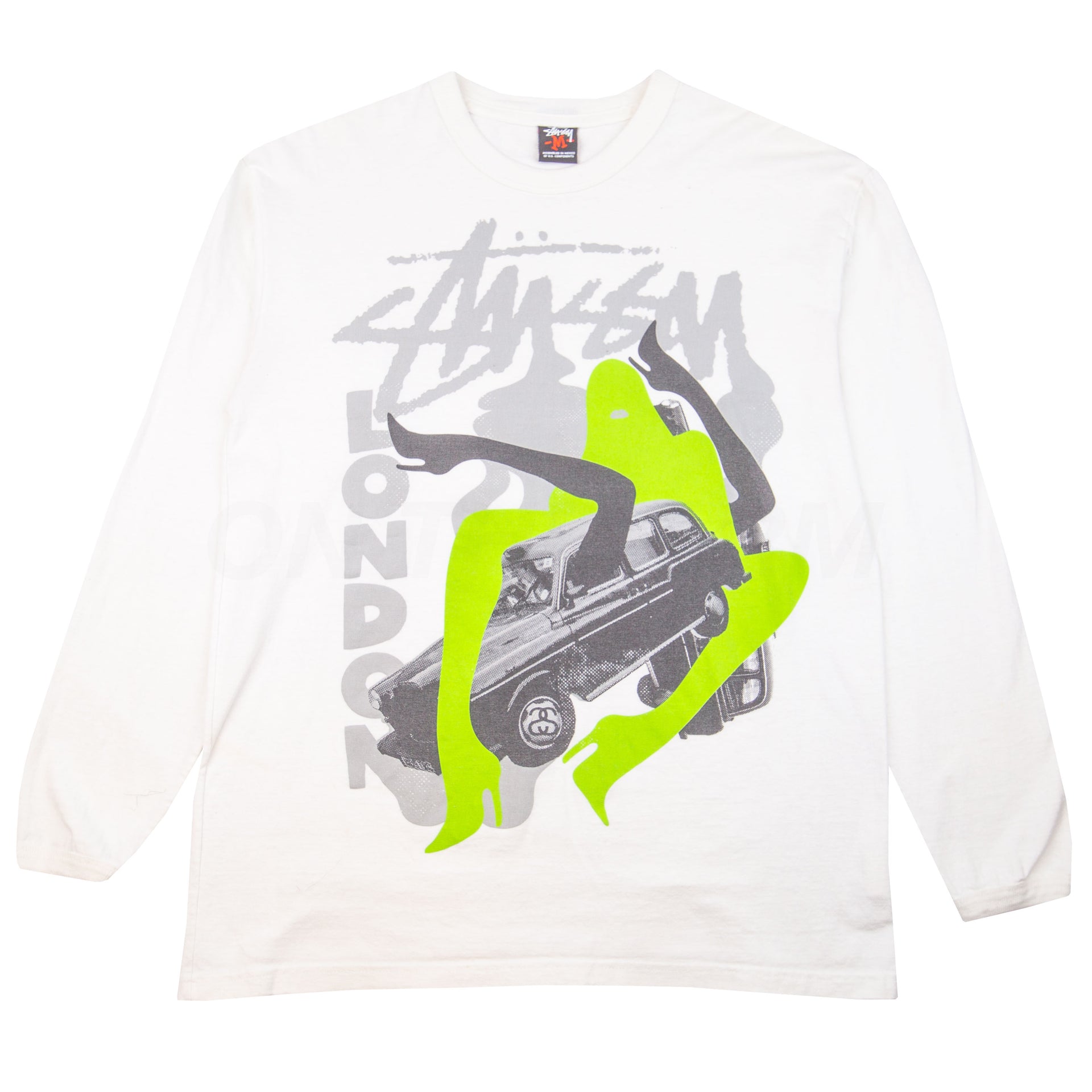 Stussy White London L/S PRE-OWNED