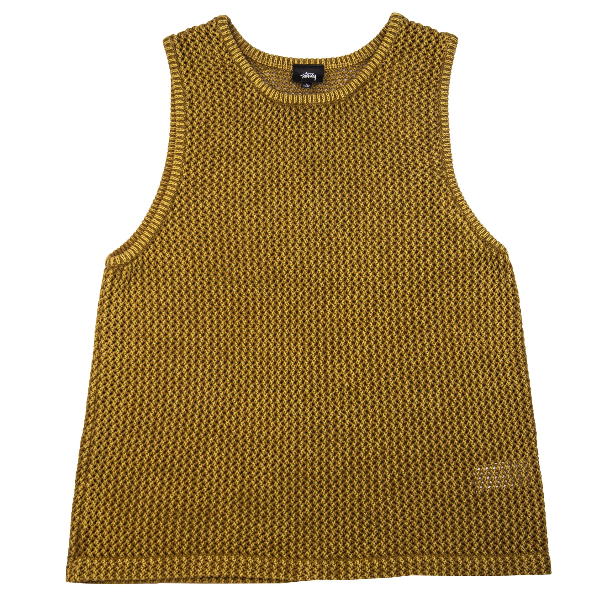Stussy Olive Loose Gauge Tank Top PRE-OWNED