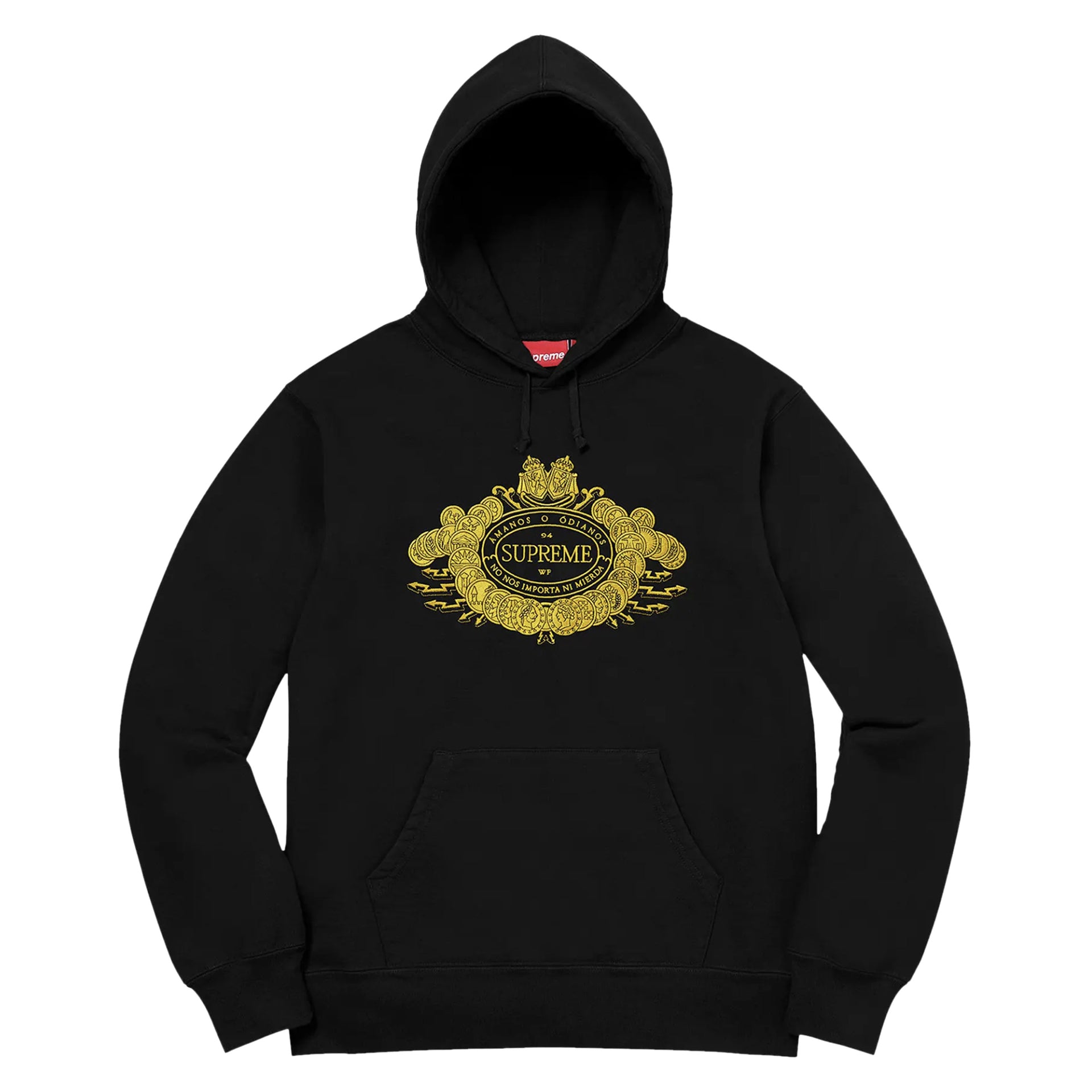 Supreme Black Love or Hate Hoodie