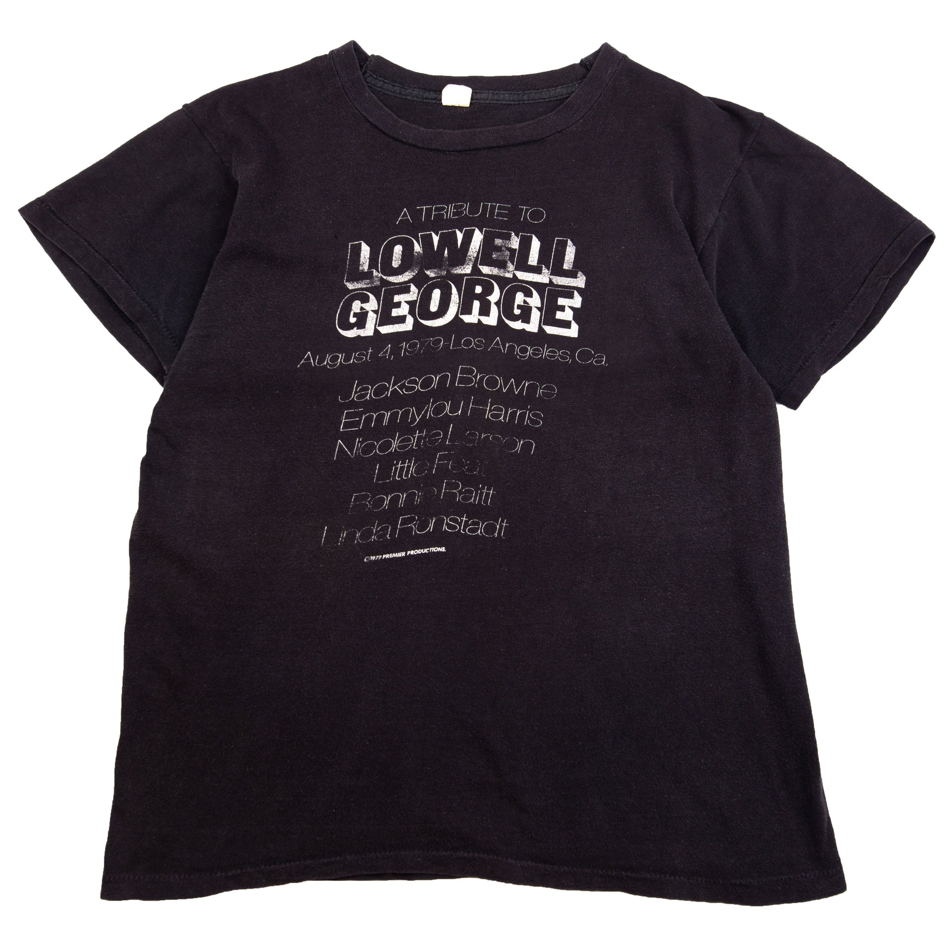 Vintage Black Lowell George Tribute Tee (1979)