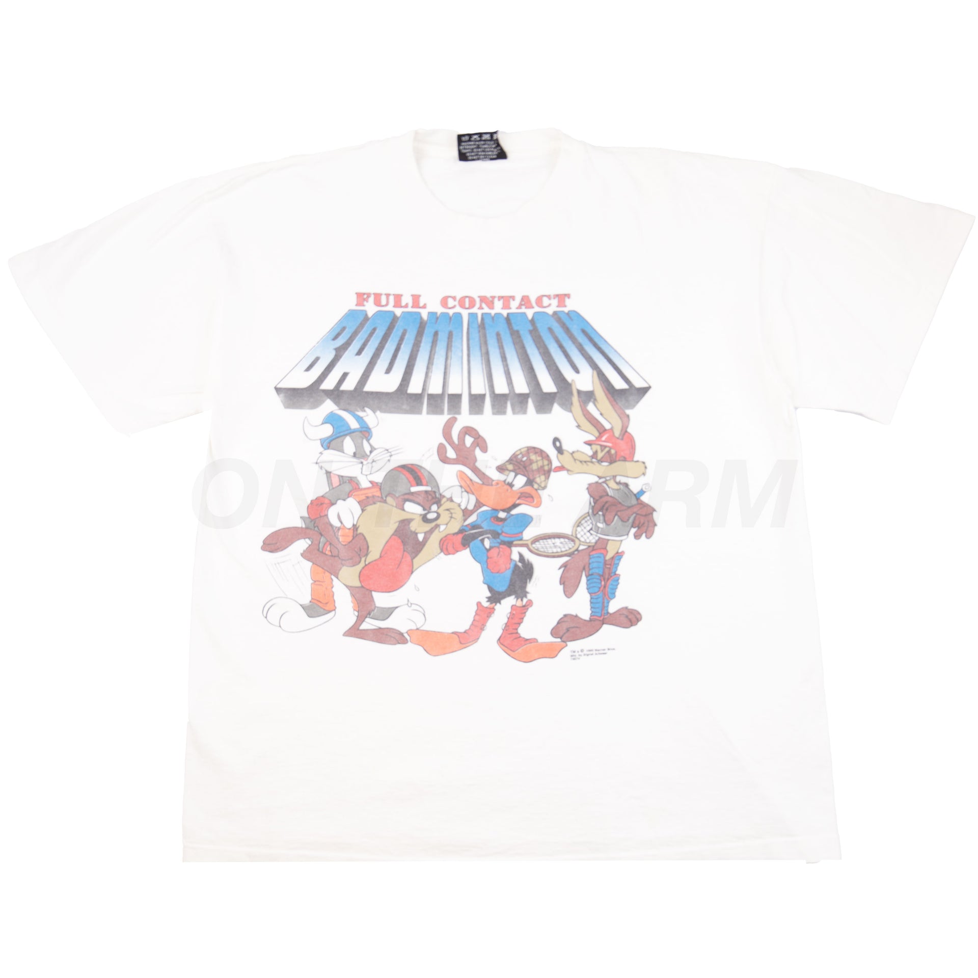 Vintage White Looney Tunes Badminton Tee (1995)