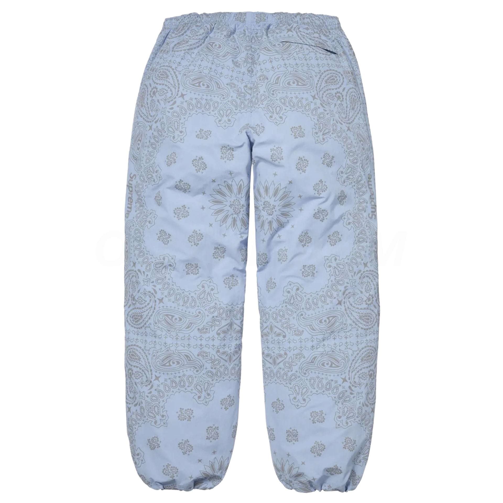 Supreme Light Blue Reflective Bandana Track Pants