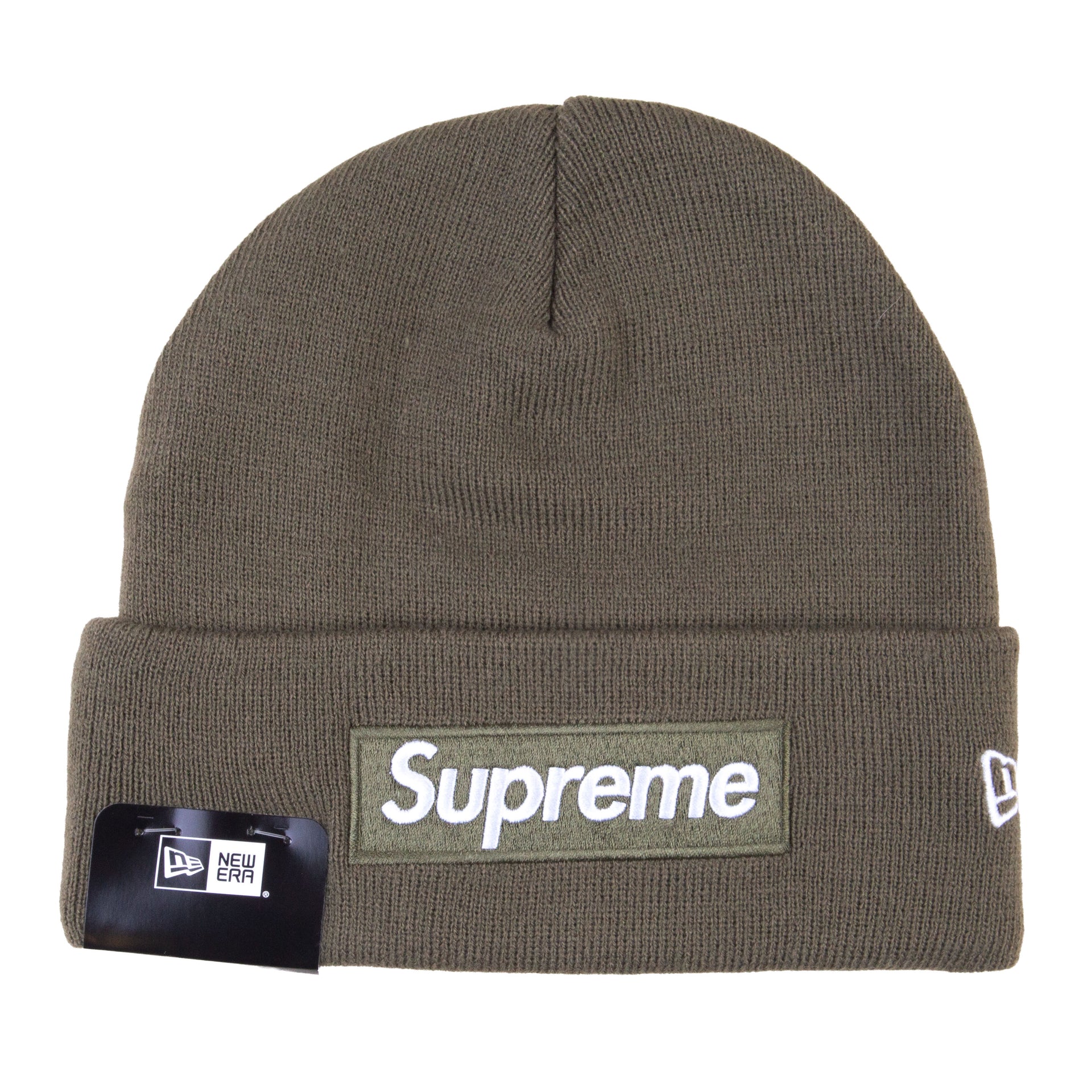 Supreme Light Olive Box Logo Beanie