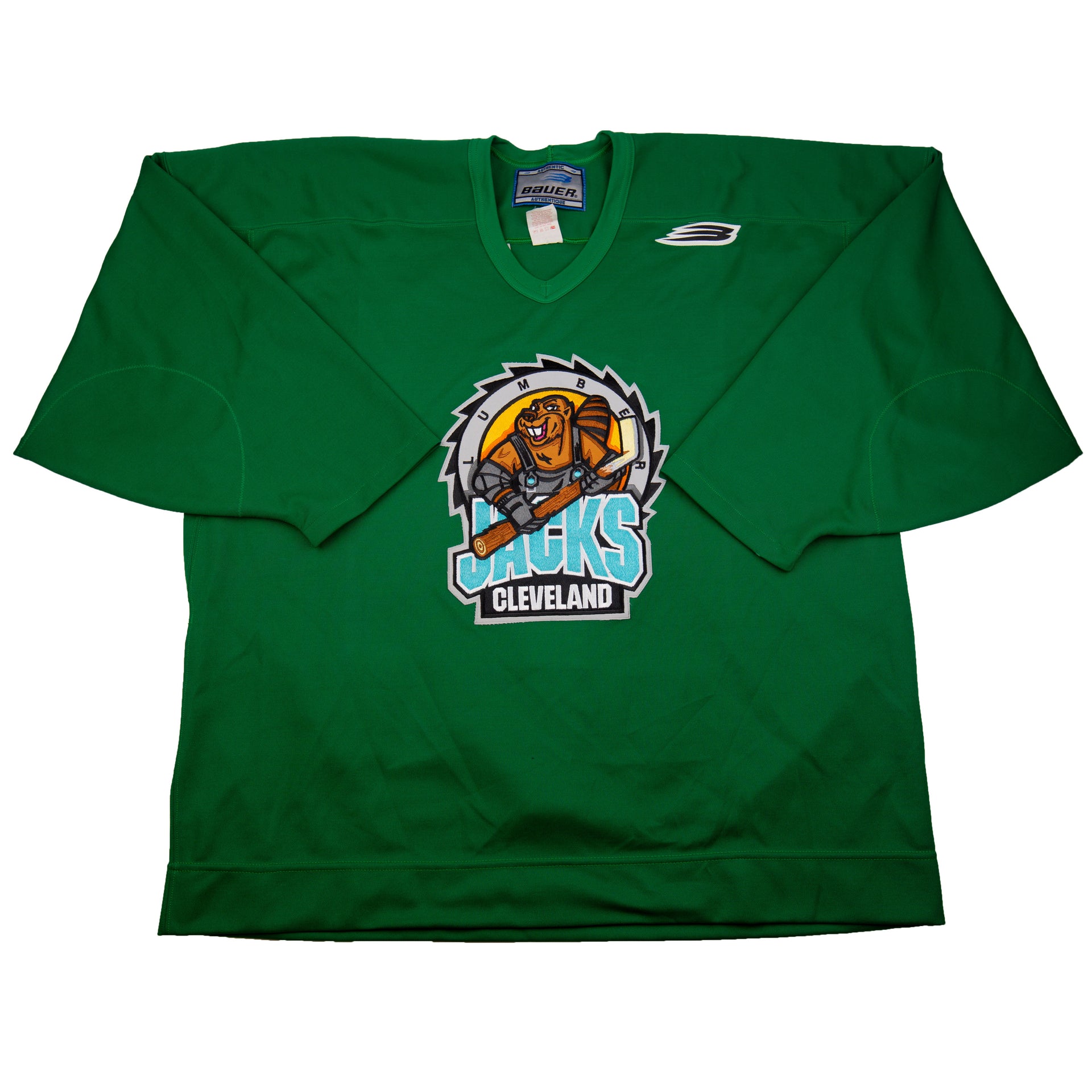 Vintage Green Cleveland Lumberjacks Hockey Jersey (1990's)
