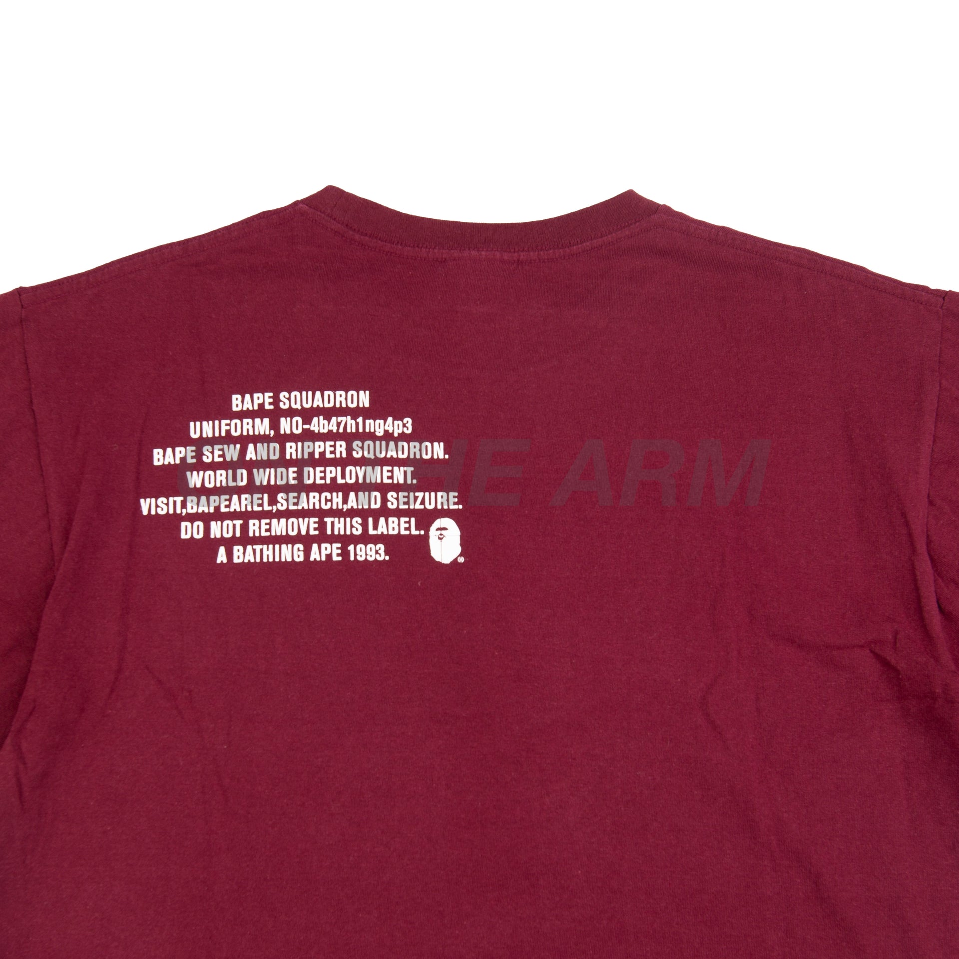 Bape Maroon Squadron Tee PRE-OWNED