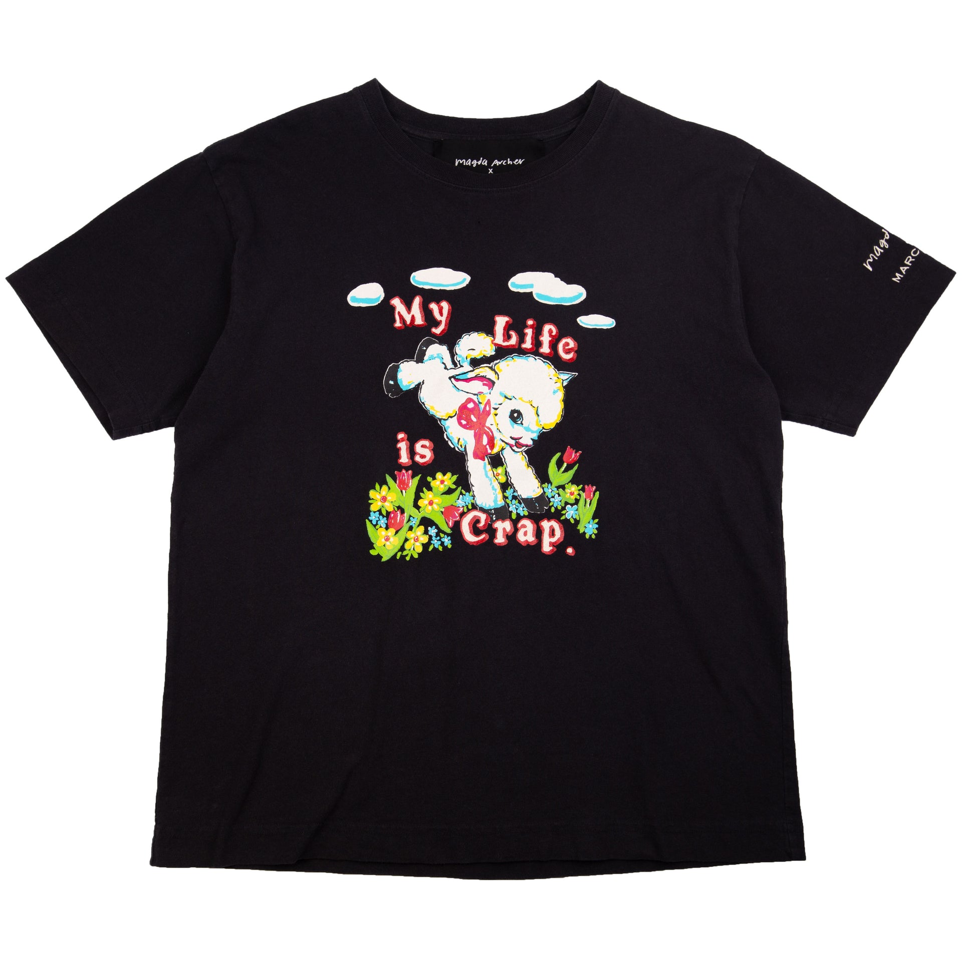Marc Jacobs Black Magda Archer Tee PRE-OWNED