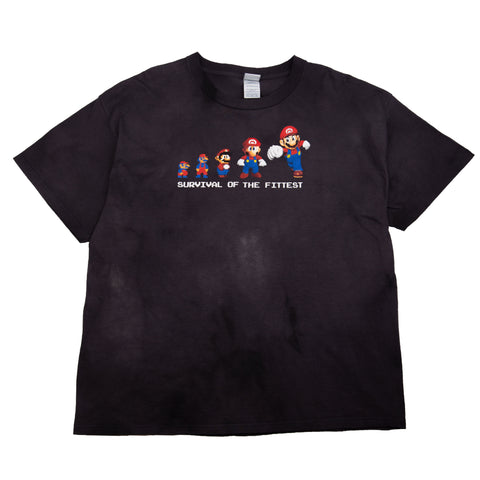Vintage Black Mario Survival of the Fittest Tee (2000's)
