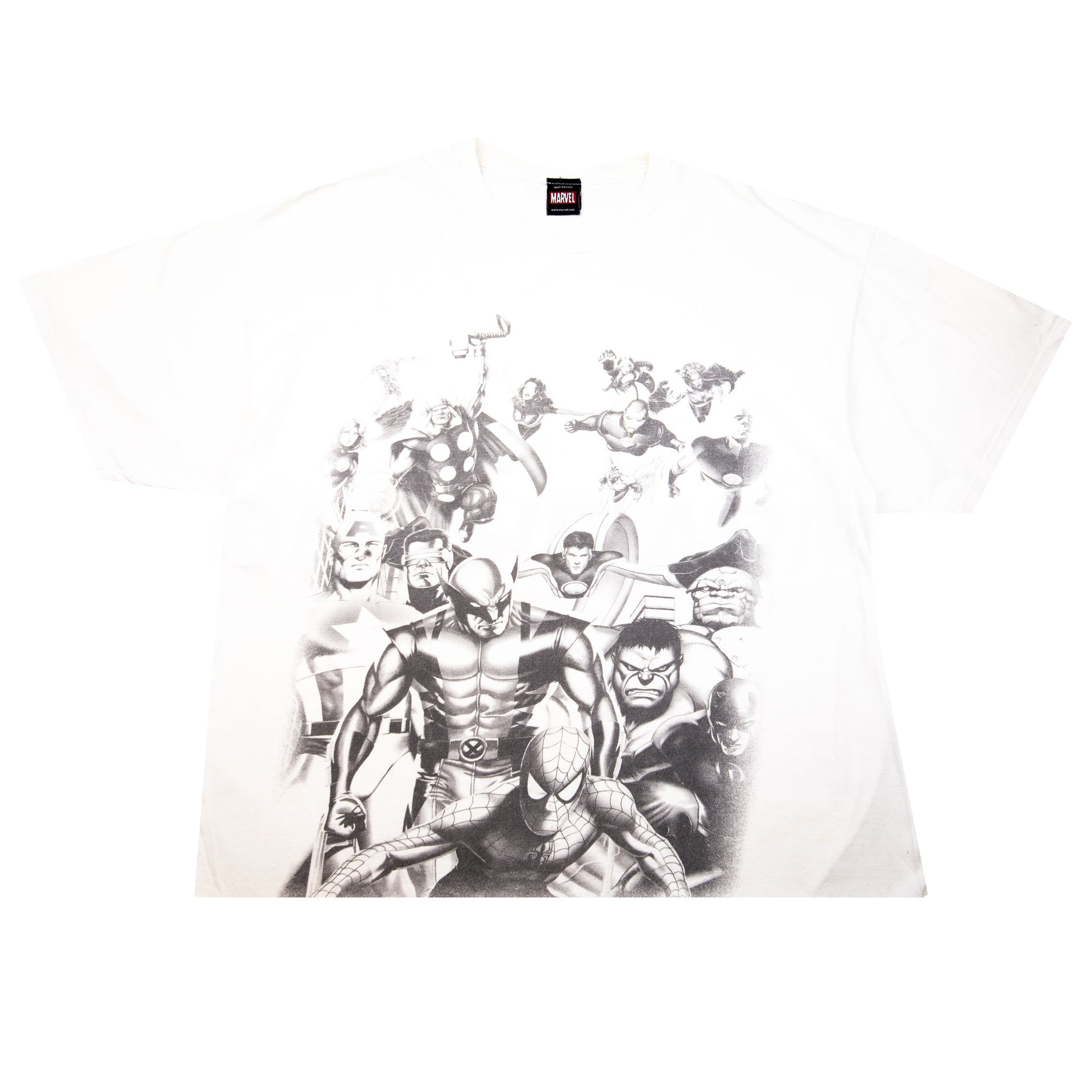 Vintage White Marvel Superheroes Tee (2000's)
