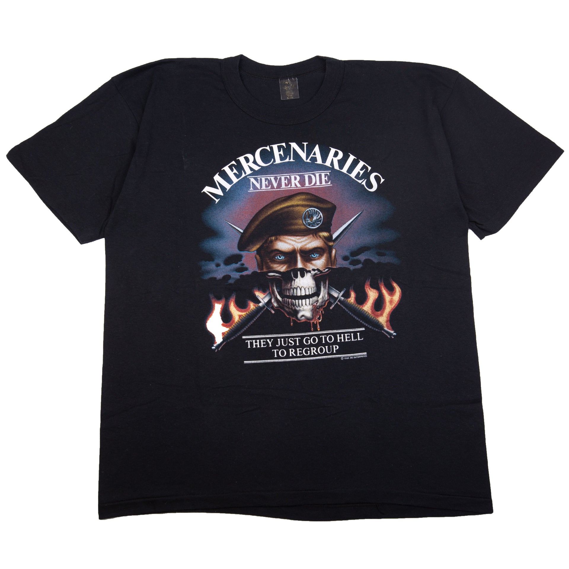 Vintage Black Mercenaries Never Die Tee (1988)