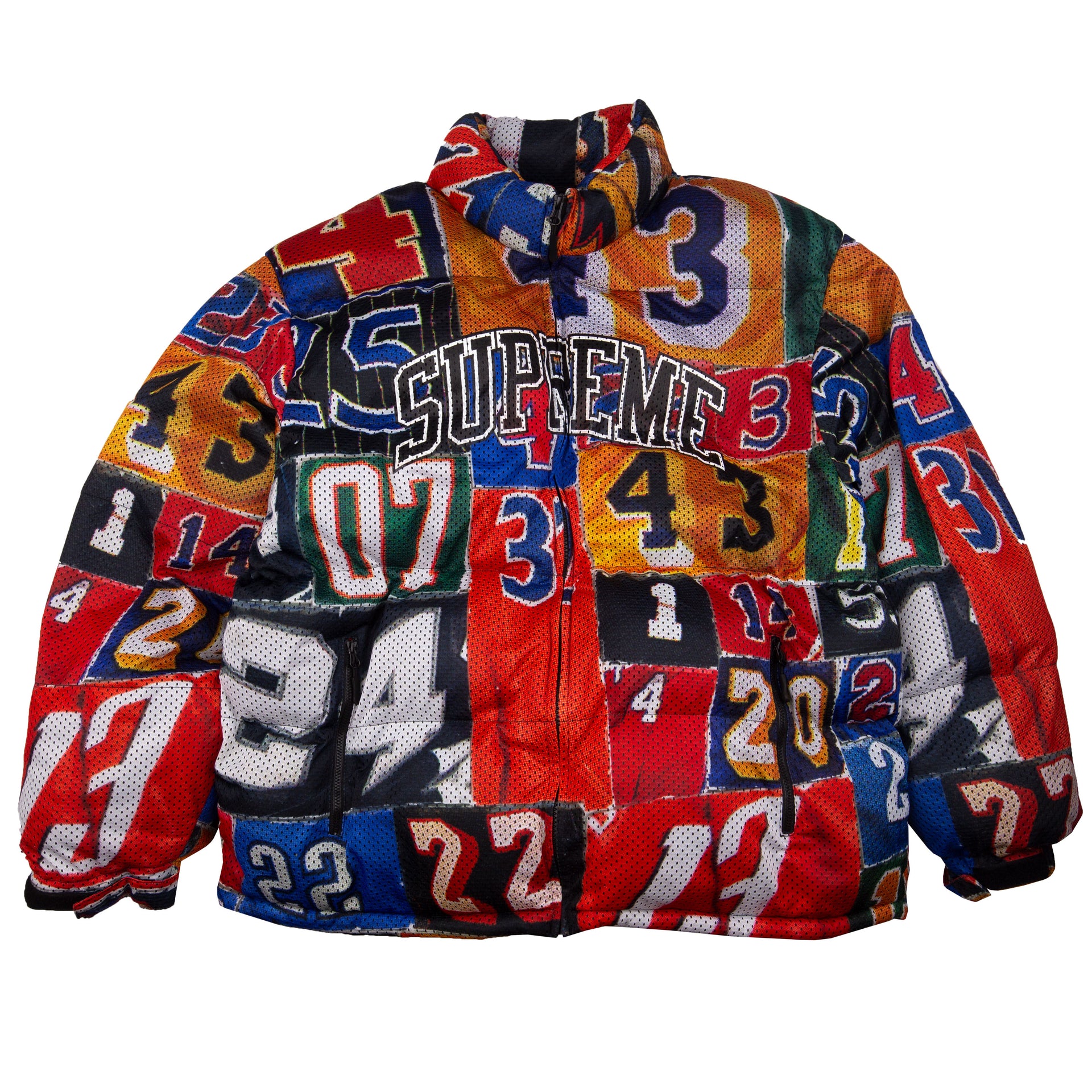 Supreme Multicolor Mesh Jerseys Puffer Jacket PRE-OWNED
