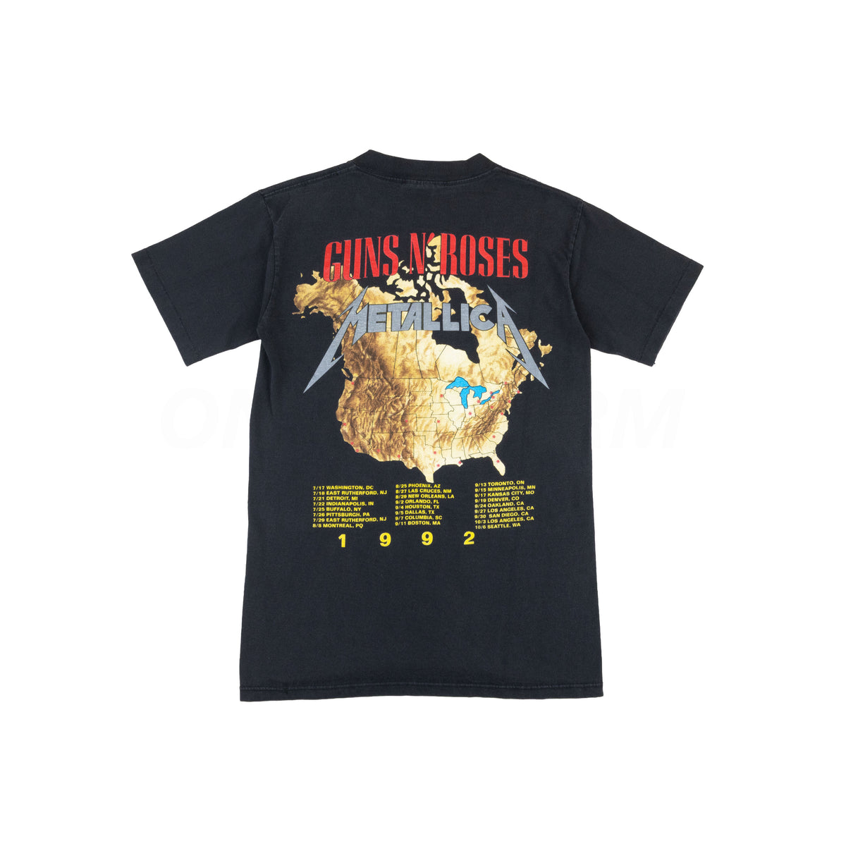 Vintage Black Metallica Guns N Roses Tour Tee (1992)