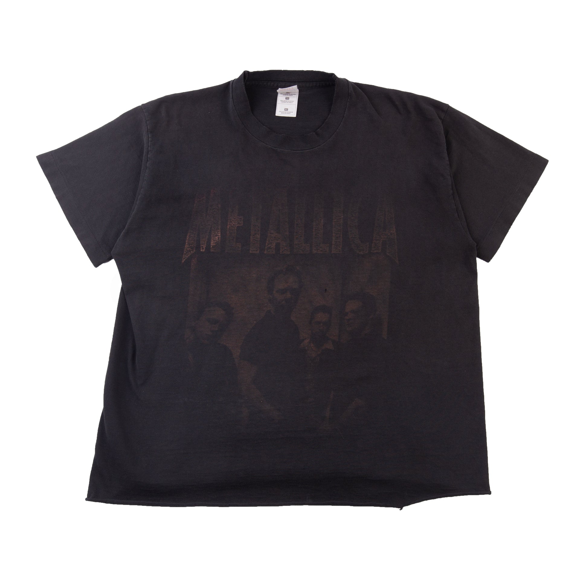 Vintage Black Metallica Summer Tour Cropped Tee (1998)