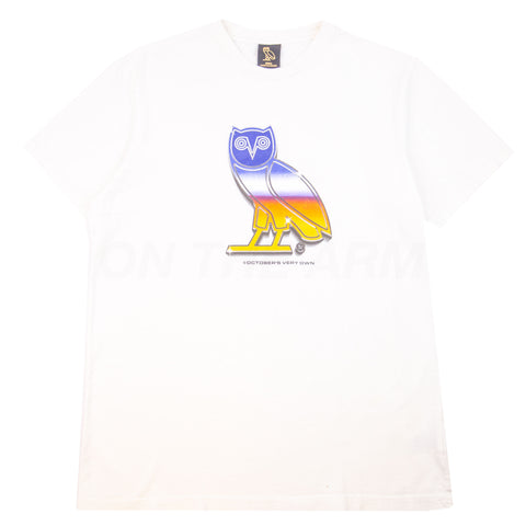 OVO White Metallic Owl Tee PRE-OWNED