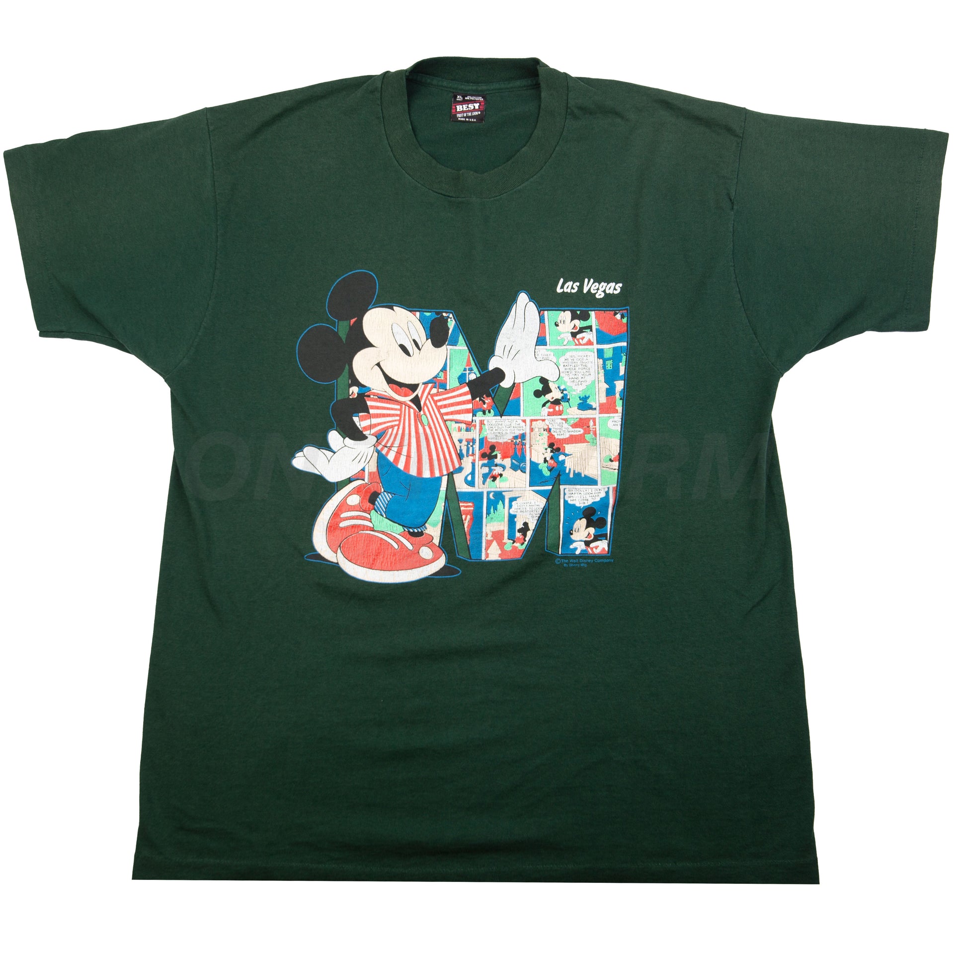 Vintage Green Las Vegas Mickey Tee (1990's)