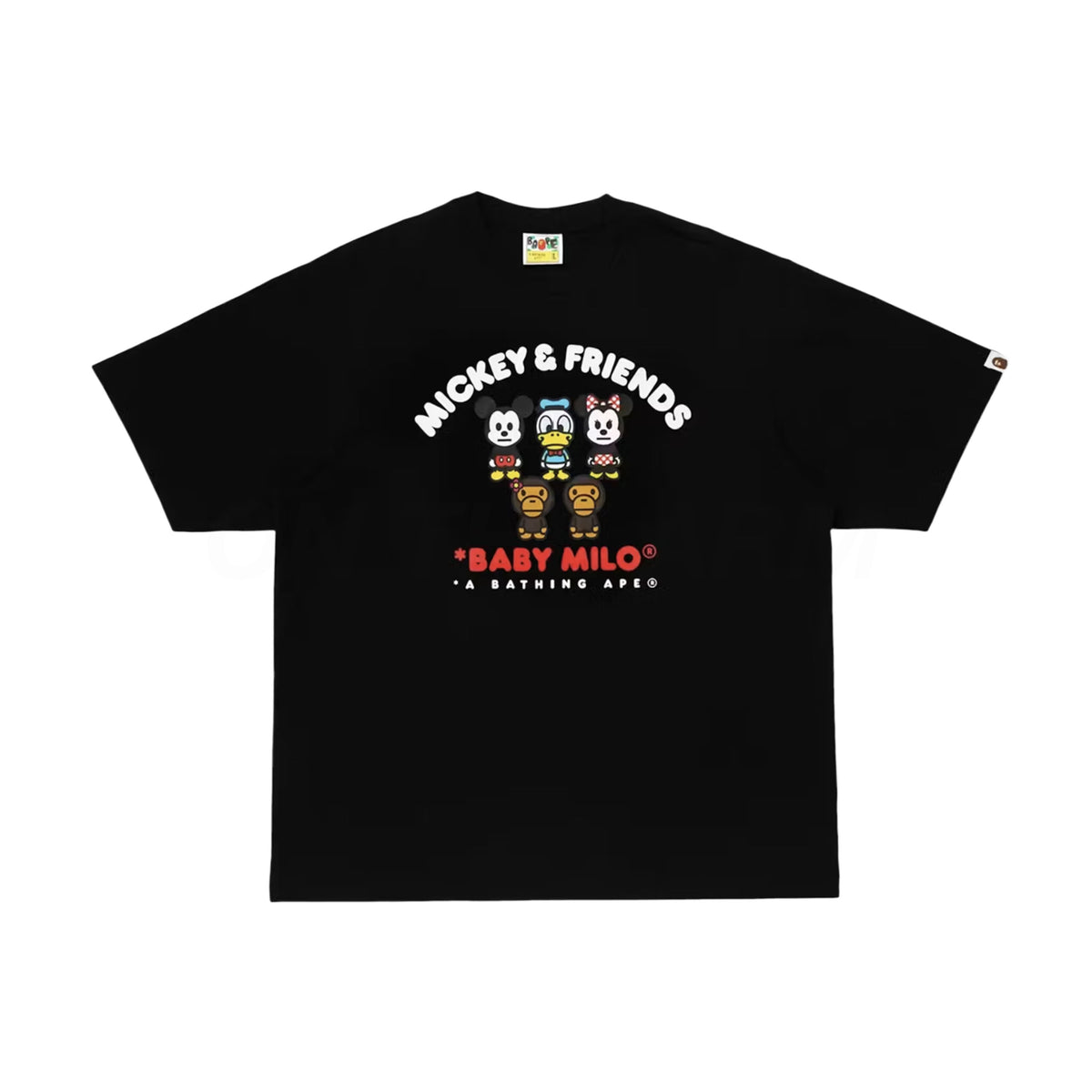 Bape Black Mickey & Friends Baby Milo Relaxed Fit Tee