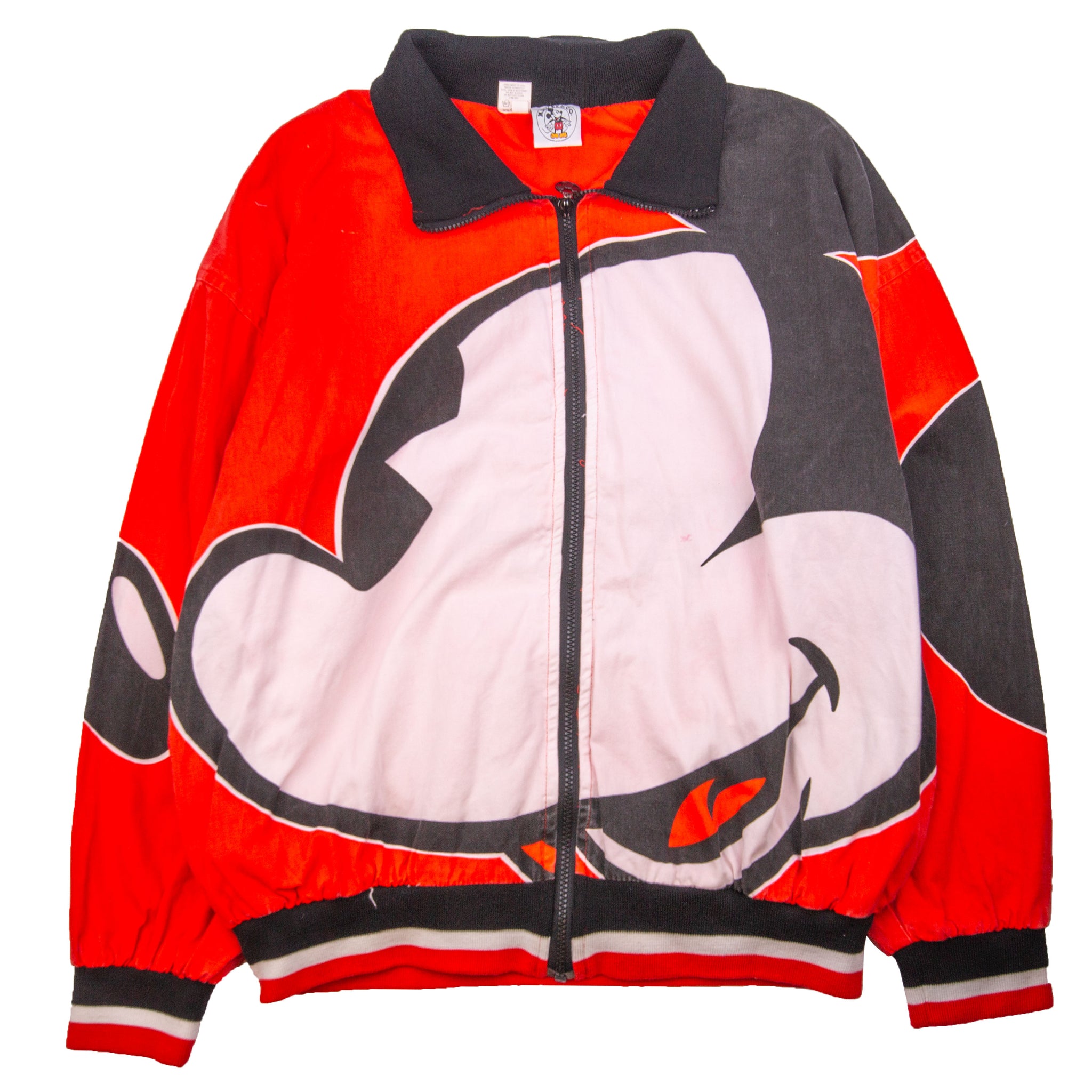 Vintage Red Mickey Big Face Zip Jacket (1990's)