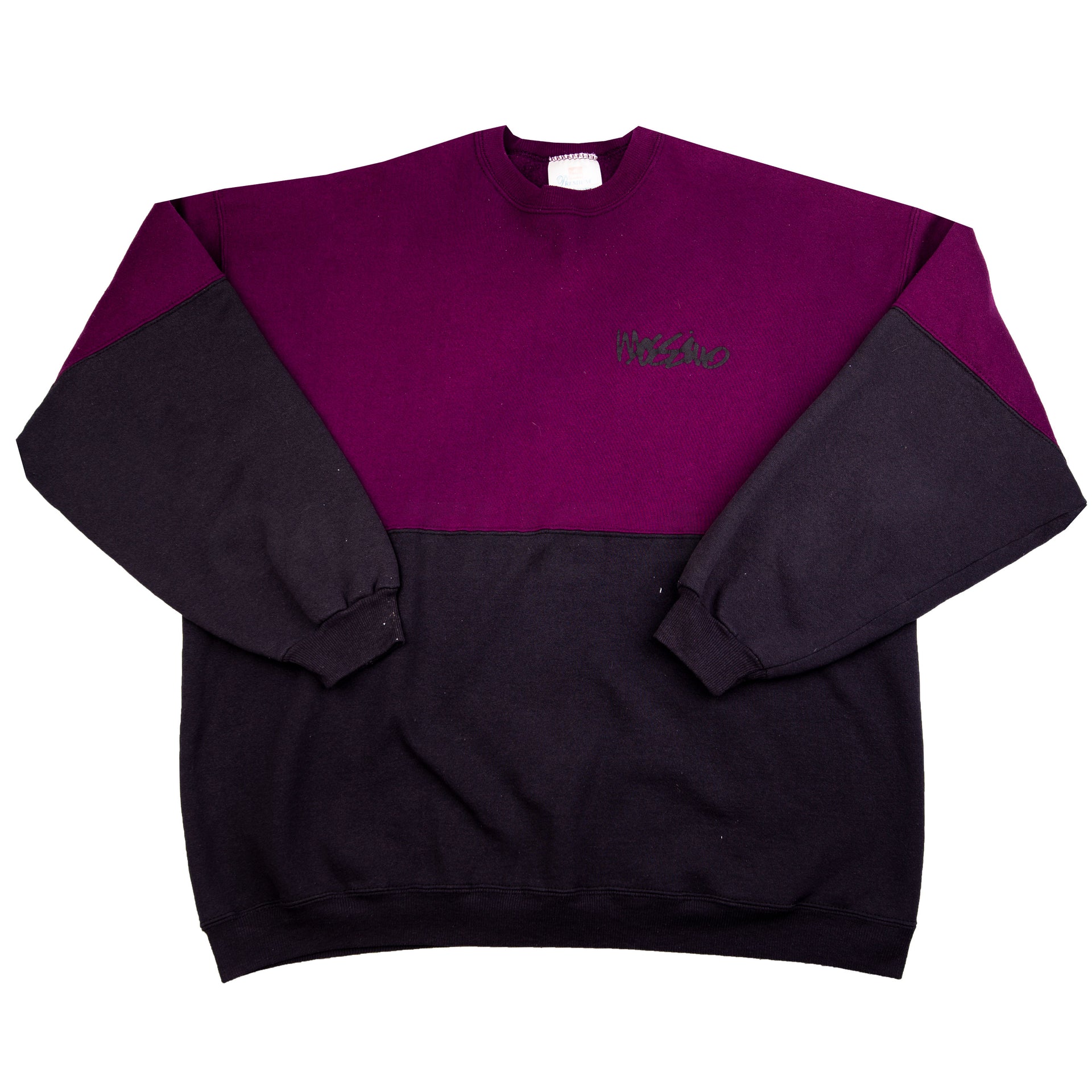 Vintage Maroon/Navy Split Mossimo Crew (2000's)
