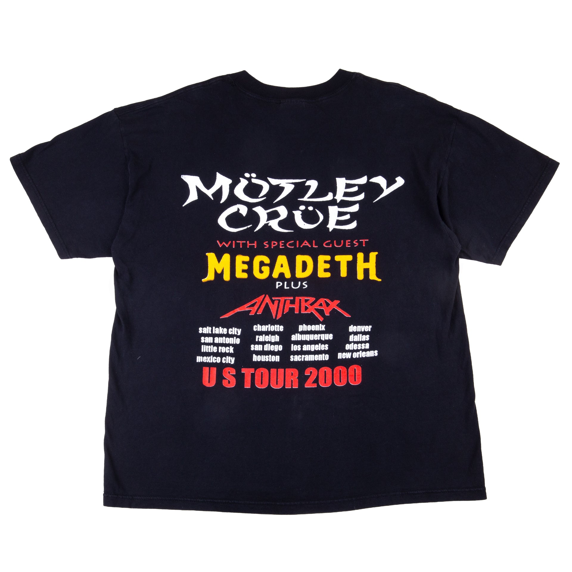 Vintage Black Motley Crue Maximum Rock Tour Tee (2000)