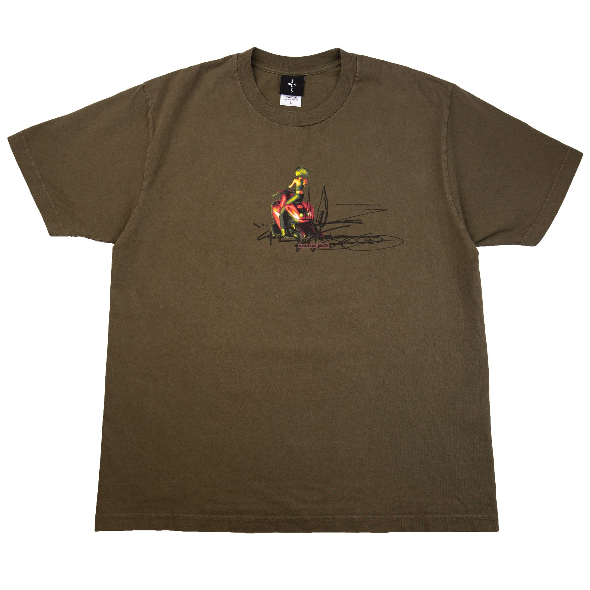 Travis Scott Olive Moto Girl Tee PRE-OWNED