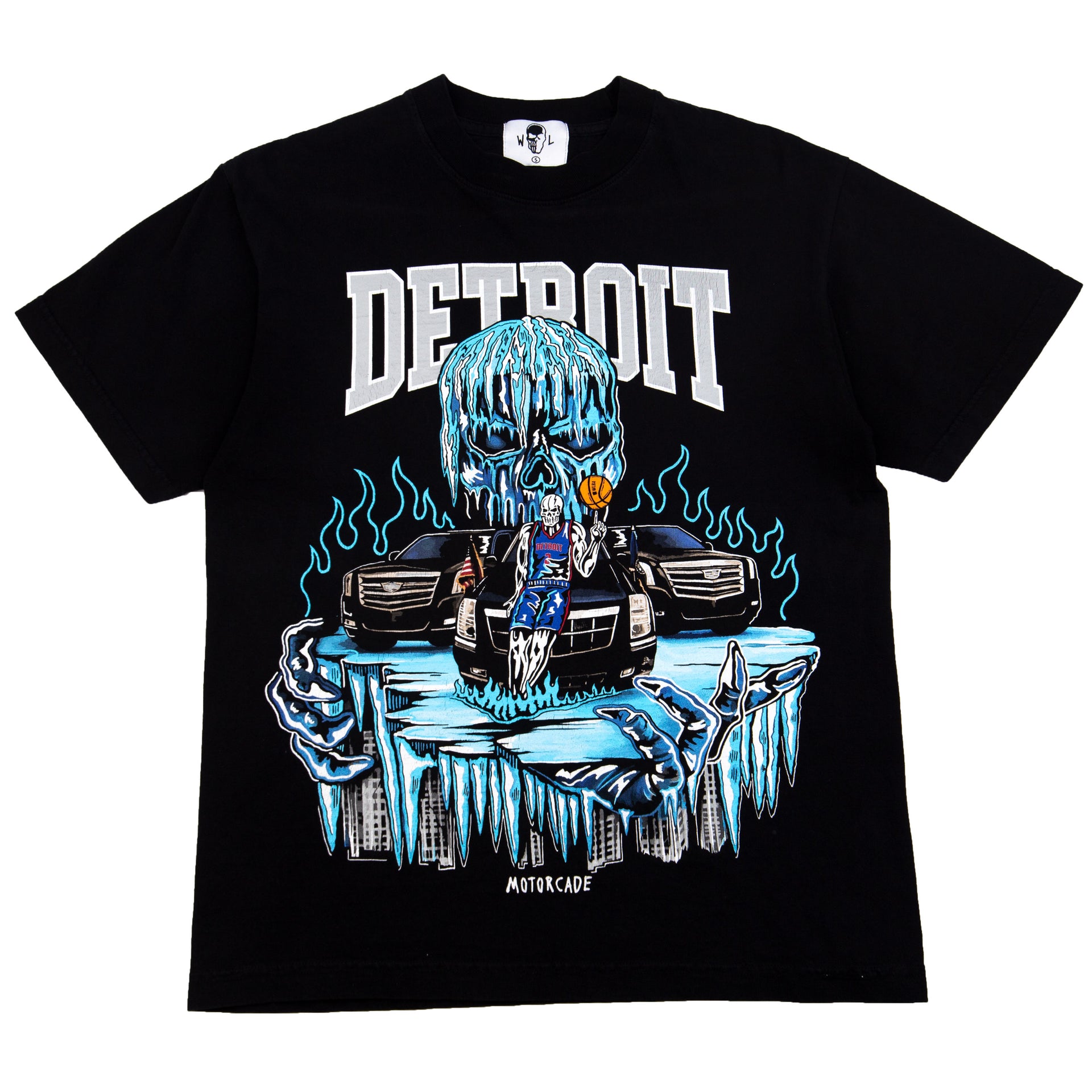 Warren Lotas Black Detroit Motorcade Tee PRE-OWNED