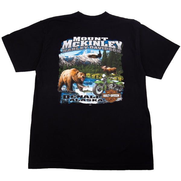 Vintage Black Harley Davidson Mt. Mckinley Tee (2007)