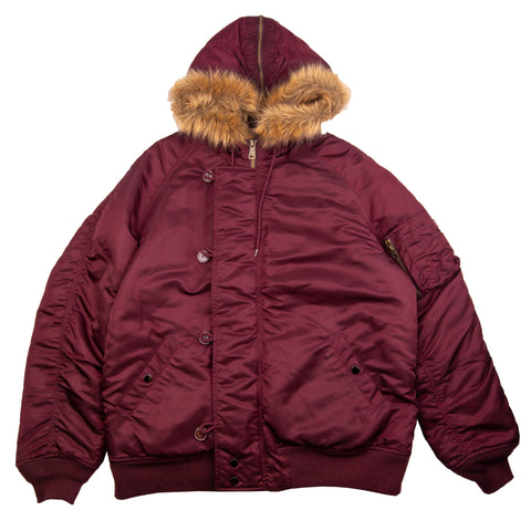 Supreme Maroon N3B Fur Hooded Parka PRE-OWNED