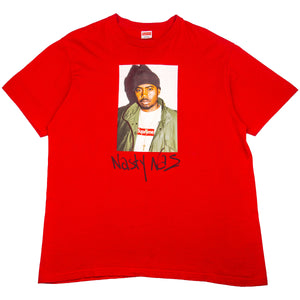 Supreme Red Nas Photo Tee PRE-OWNED