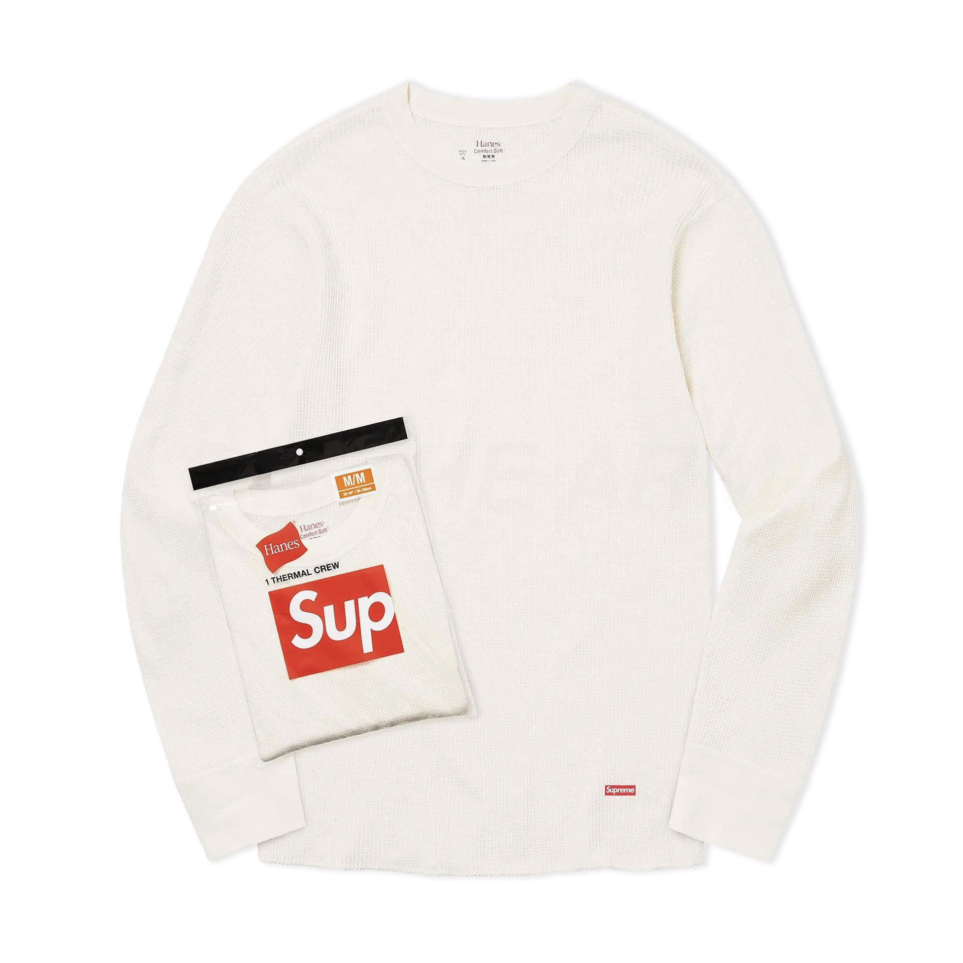 Supreme Natural Hanes Small Box Logo Thermal L/S