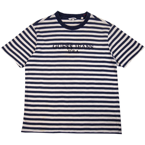 Guess Jeans Navy A$AP Rocky Striped Tee PRE-OWNED