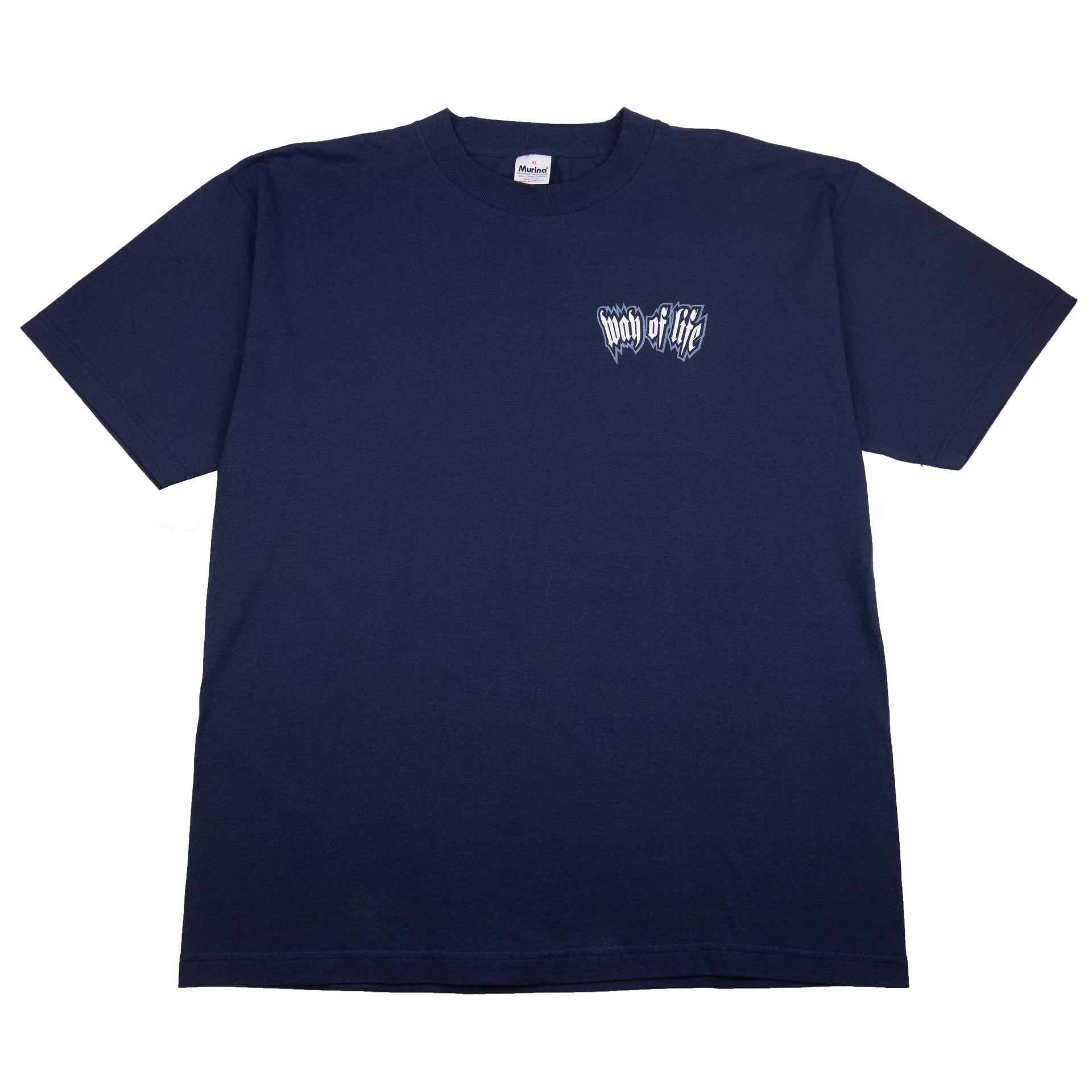 Vintage Navy Aztlan Chicano Last Laugh Tee (1997)