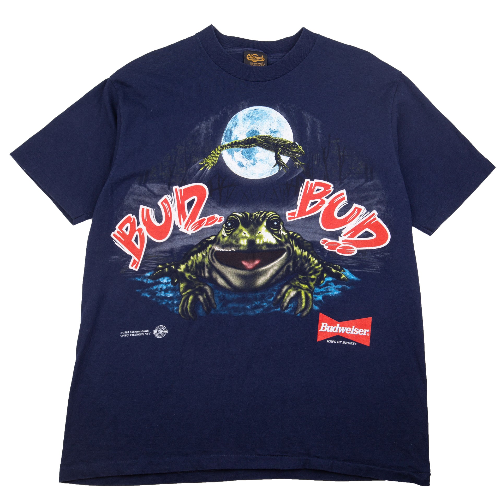 Vintage Navy Budweiser Frog Tee (1995)