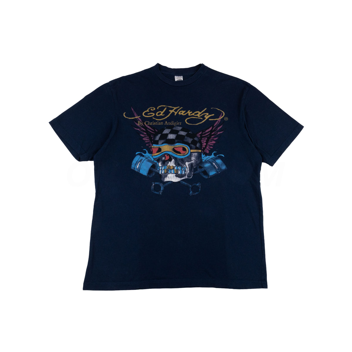 Vintage Navy Ed Hardy Skull Tee (2000's)