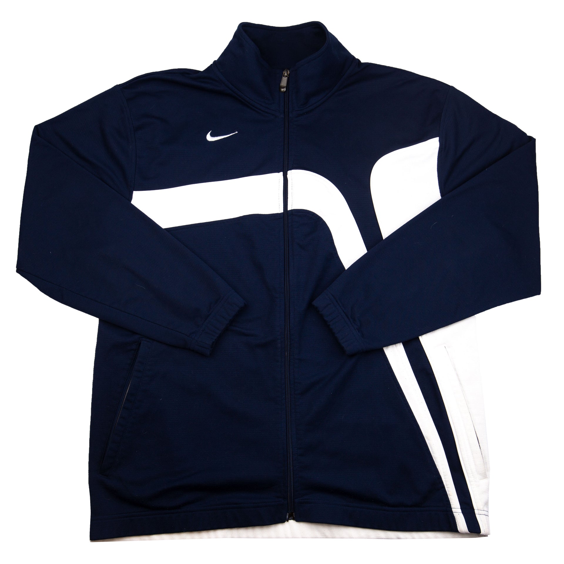 Vintage Navy Nike/White Zip Jacket (2000's)