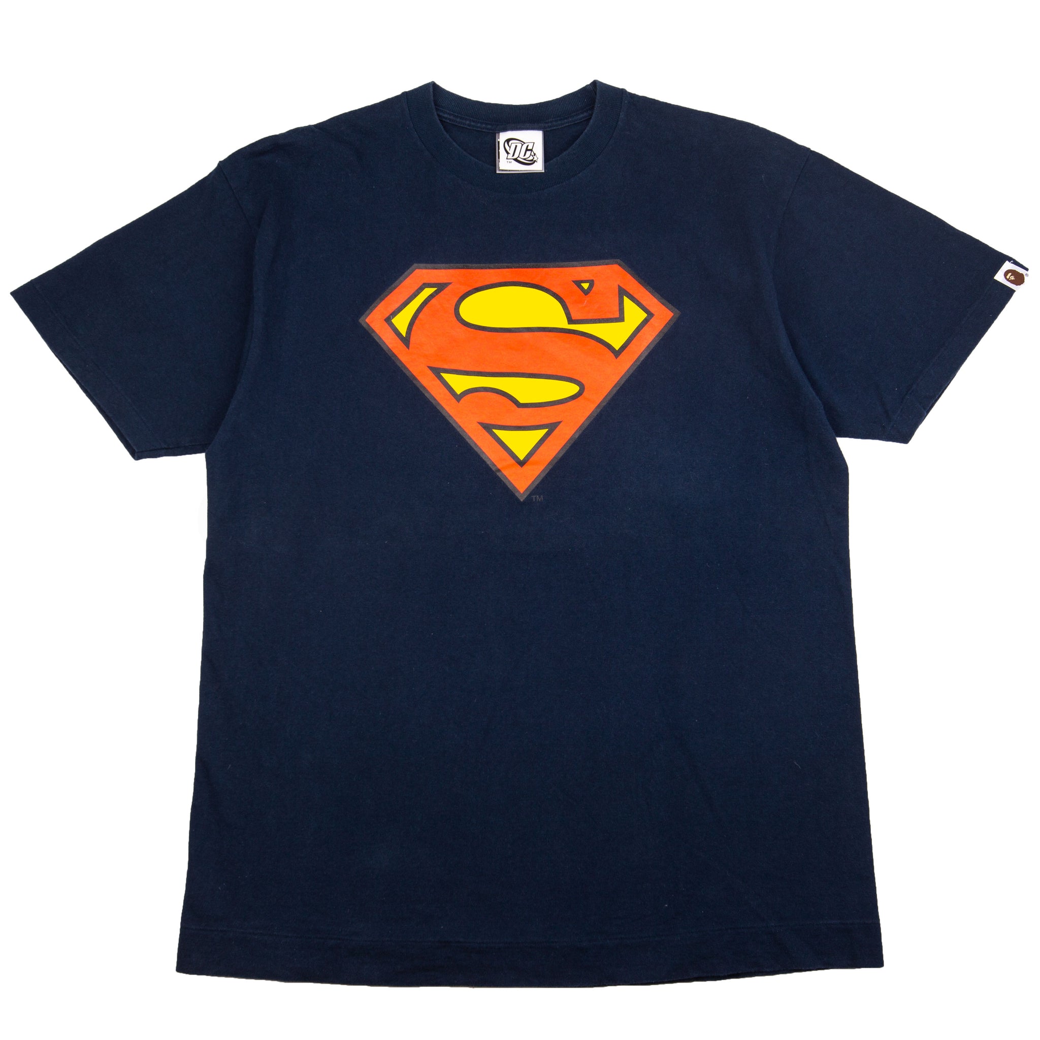 Bape Navy DC Comics Superman Tee (2000's) PRE-OWNED