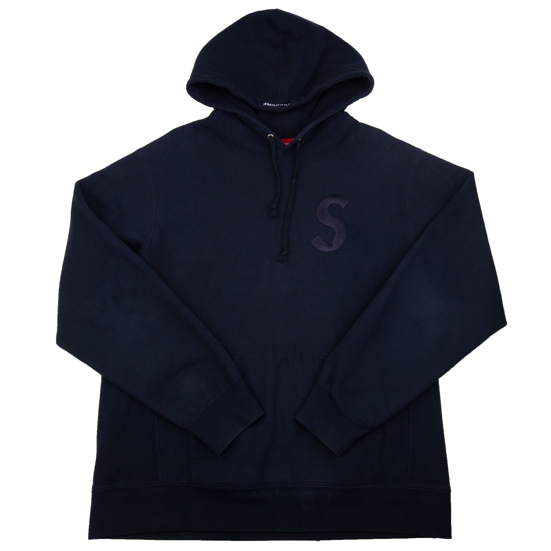 Supreme Navy Tonal S Logo Hoodie PRE-OWNED
